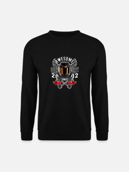Awesome since 2002, biker's birthday - Unisex Sweatshirt - black