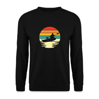 Kayak Design River et Sunset - Sweat-shirt Unisexe - noir - Devant - Alina (178cm) & Michal (187cm)