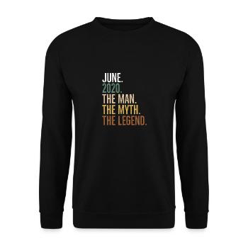 June 2020 The Man The Myth The Legend - Unisex Sweatshirt - black - Front - Alina (178cm) & Michal (187cm)