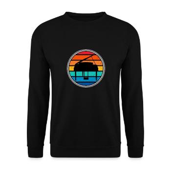 Klavier Flügel vintage funny Design - Unisex Pullover - Schwarz - Vorne - Alina (178cm) & Michal (187cm)