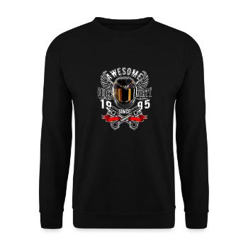 Génial depuis 1995, anniversaire du motard - Sweat-shirt Unisexe - noir - Devant - Alina (178cm) & Michal (187cm)