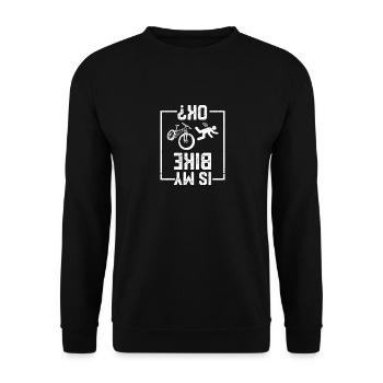 Is my mountain bike ok Fun Mountain - Unisex Sweatshirt - black - Front - Alina (178cm) & Michal (187cm)