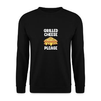 Citation de fromage Drôle d’amateur de nourriture Amateur de fromage - Sweat-shirt Unisexe - noir - Devant - Alina (178cm) & Michal (187cm)