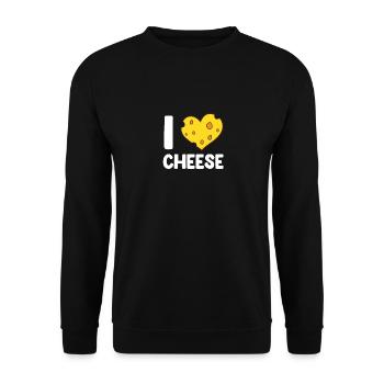 Citation de fromage Drôle d’amateur de nourriture Amateur de fromage - Sweat-shirt Unisexe - noir - Devant - Alina (178cm) & Michal (187cm)