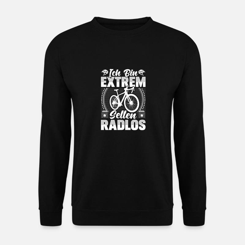 Ich bin selten Radlos Radfahrer - Unisex Pullover - Schwarz