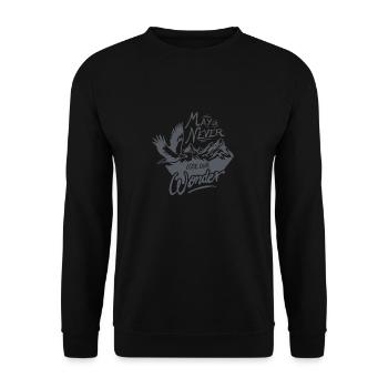 Mögen wir nie dein Wunder verlieren Mögen wir nie - Unisex Pullover - Schwarz - Vorne - Alina (178cm) & Michal (187cm)