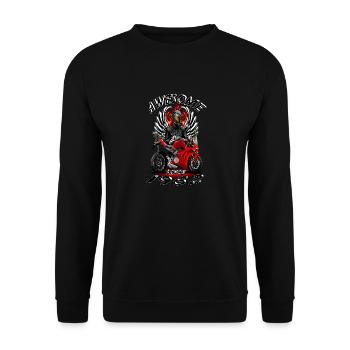 Génial depuis 1962, anniversaire du motard - Sweat-shirt Unisexe - noir - Devant - Alina (178cm) & Michal (187cm)