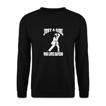 Hapkido Filles Judo Femme Arts Martiaux Aïkido Karaté - Sweat-shirt Unisexe - noir - Devant - Alina (178cm) & Michal (187cm)
