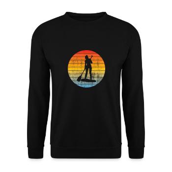 Stand Up Paddling Stand-Up Paddle Surf Stand-up Paddler - Sweat-shirt Unisexe - noir - Devant - Alina (178cm) & Michal (187cm)