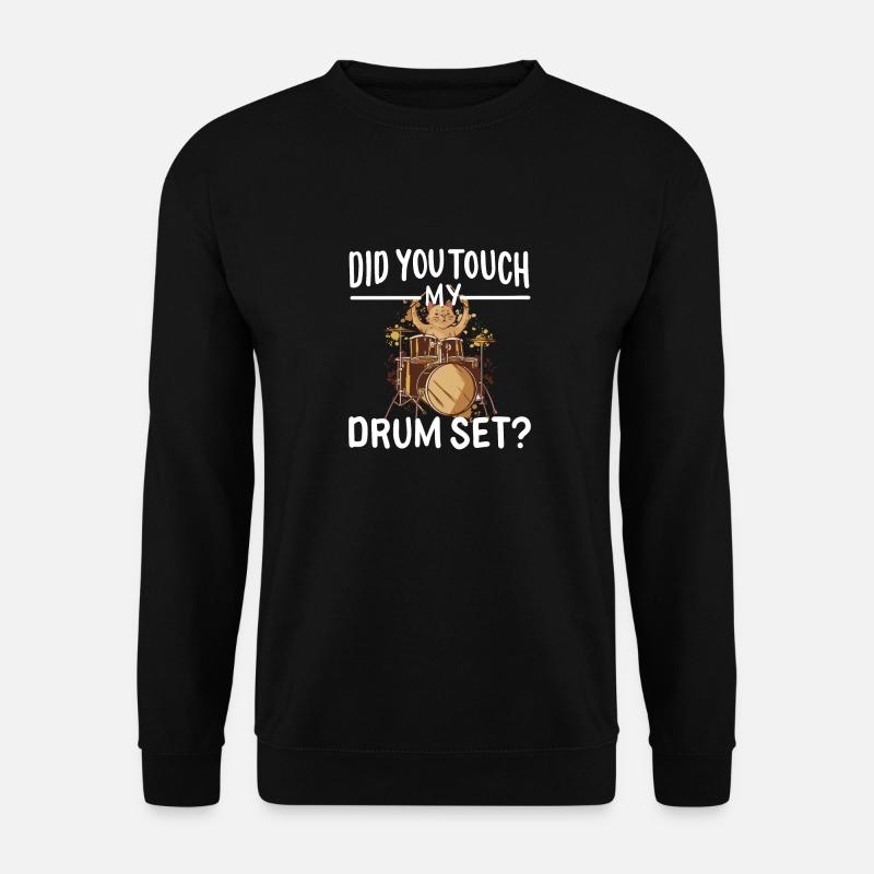 Drums Cat Dicton - Sweat-shirt Unisexe - noir