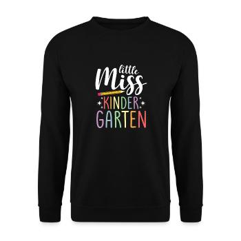 Miss Kindergarten First Day Pre School - Unisex Sweatshirt - black - Front - Alina (178cm) & Michal (187cm)