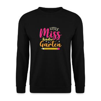Miss Kindergarten First Day Pre School - Unisex Sweatshirt - black - Front - Alina (178cm) & Michal (187cm)