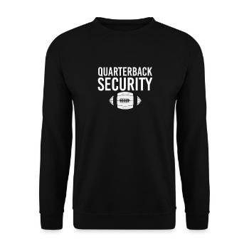 Quarterback Security Lineman Football Stadium - Unisex Sweatshirt - black - Front - Alina (178cm) & Michal (187cm)