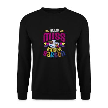 Miss Kindergarten First Day Pre School - Unisex Sweatshirt - black - Front - Alina (178cm) & Michal (187cm)