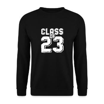 Class of 2023 Shirt Graduation 2023 - Unisex Sweatshirt - black - Front - Alina (178cm) & Michal (187cm)