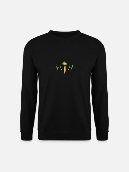 Carrot Heartbeat Veggie Lover - Unisex Sweatshirt - black