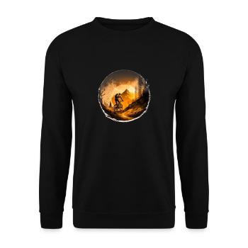 Mountain Bike BMX MTB Bike Street Trial Outdoor - Unisex Sweatshirt - black - Front - Alina (178cm) & Michal (187cm)