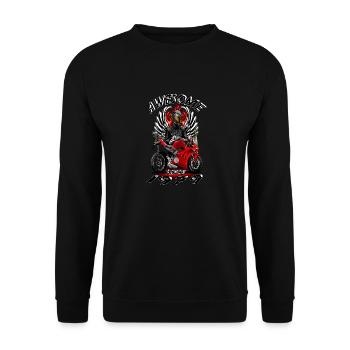 Génial depuis 1979, anniversaire du motard - Sweat-shirt Unisexe - noir - Devant - Alina (178cm) & Michal (187cm)