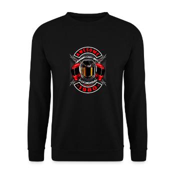 Génial depuis 1980, anniversaire du motard - Sweat-shirt Unisexe - noir - Devant - Alina (178cm) & Michal (187cm)