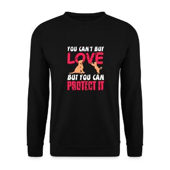 You Can't Buy Love But You Can Protect It Animal - Unisex Sweatshirt - black - Front - Alina (178cm) & Michal (187cm)