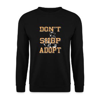 Don't Shop Adopt Retro Animal Lover Designs - Unisex Sweatshirt - black - Front - Alina (178cm) & Michal (187cm)