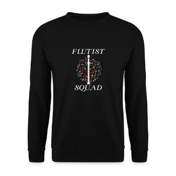 Classical Music Flutist Professional Orchestra - Unisex Sweatshirt - black - Front - Alina (178cm) & Michal (187cm)