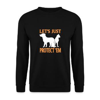 Protégeons-les rétro mignons Animal Lover Tea - Sweat-shirt Unisexe - noir - Devant - Alina (178cm) & Michal (187cm)