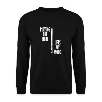 Musicien d'orchestre Flûtiste Funny Saying Flute - Sweat-shirt Unisexe - noir - Devant - Alina (178cm) & Michal (187cm)