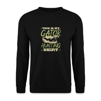 Alligator Hunter, c’est ma chasse au gator - Sweat-shirt Unisexe - noir - Devant - Alina (178cm) & Michal (187cm)