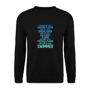 Lustiges Schwimmen Schwimmer - Unisex Pullover - Schwarz - Vorne - Alina (178cm) & Michal (187cm)