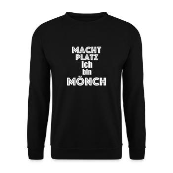 bin Mönch Karneval Fasching Kostüm - Unisex Pullover - Schwarz - Vorne - Alina (178cm) & Michal (187cm)