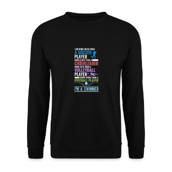 Nageurs amusants - Sweat-shirt Unisexe - noir - Devant - Alina (178cm) & Michal (187cm)