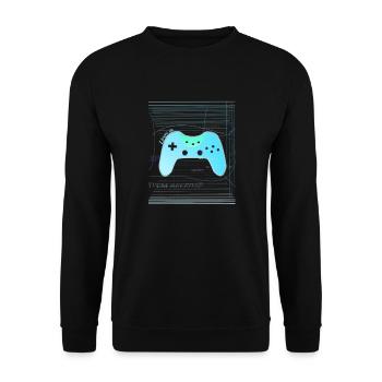 Digital Controller - Unisex Sweatshirt - black - Front - Alina (178cm) & Michal (187cm)