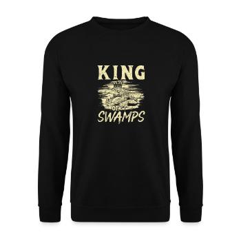 Chasse au gator Roi des marais Chasseur d’alligators - Sweat-shirt Unisexe - noir - Devant - Alina (178cm) & Michal (187cm)