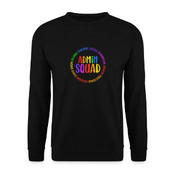 Admin Squad Admin Assistant Administrative Cool - Unisex Sweatshirt - black - Front - Alina (178cm) & Michal (187cm)