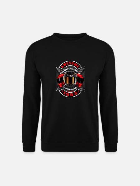 Awesome since 1993, Biker Geburtstag - Unisex Pullover - Schwarz