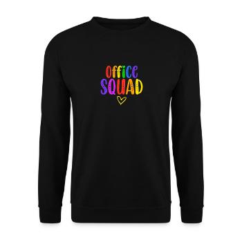 Office Squad Administrative Assistant Gift School - Unisex Sweatshirt - black - Front - Alina (178cm) & Michal (187cm)