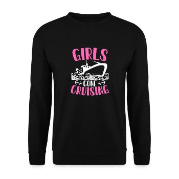 Girls Gone Cruising Cruise Ship Holiday - Unisex Sweatshirt - black - Front - Alina (178cm) & Michal (187cm)