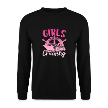 Girls Gone Cruising Cruise Ship Holiday - Unisex Sweatshirt - black - Front - Alina (178cm) & Michal (187cm)