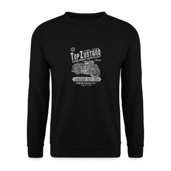 1988 Biker Top Zustand, Legendär, Legende, Bike, - Unisex Pullover - Schwarz - Vorne - Alina (178cm) & Michal (187cm)