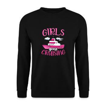 Girls Gone Cruising Cruise Ship Holiday - Unisex Sweatshirt - black - Front - Alina (178cm) & Michal (187cm)