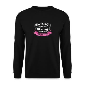 Génial comme mes filles maman mère belle-maman - Sweat-shirt Unisexe - noir - Devant - Alina (178cm) & Michal (187cm)