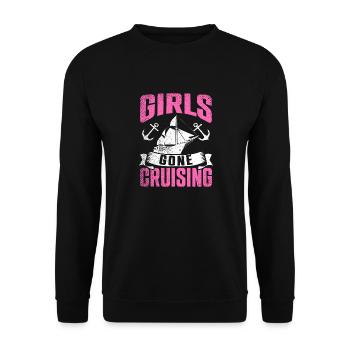 Girls Gone Cruising Cruise Ship Holiday - Unisex Sweatshirt - black - Front - Alina (178cm) & Michal (187cm)