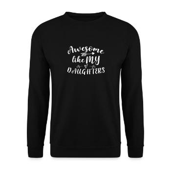 Génial comme mes filles maman mère belle-maman - Sweat-shirt Unisexe - noir - Devant - Alina (178cm) & Michal (187cm)