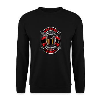 Génial depuis 2001, anniversaire du motard - Sweat-shirt Unisexe - noir - Devant - Alina (178cm) & Michal (187cm)