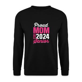 Lustige Stolze Mutter Eines Abschlussgeschenks - Unisex Pullover - Schwarz - Vorne - Alina (178cm) & Michal (187cm)
