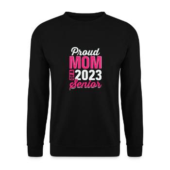 Lustige Stolze Mutter Eines Abschlussgeschenks - Unisex Pullover - Schwarz - Vorne - Alina (178cm) & Michal (187cm)