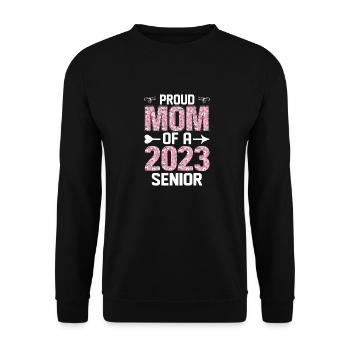Lustige Stolze Mutter Eines Abschlussgeschenks - Unisex Pullover - Schwarz - Vorne - Alina (178cm) & Michal (187cm)