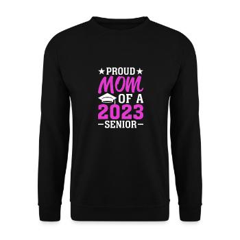 Lustige Stolze Mutter Eines Abschlussgeschenks - Unisex Pullover - Schwarz - Vorne - Alina (178cm) & Michal (187cm)