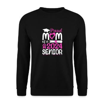 Lustige Stolze Mutter Eines Abschlussgeschenks - Unisex Pullover - Schwarz - Vorne - Alina (178cm) & Michal (187cm)